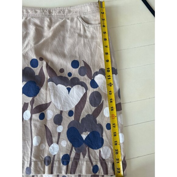 Boden Pencil Skirt Women's Size 8L Floral Print Cotton Knee Length - Picture 10 of 11